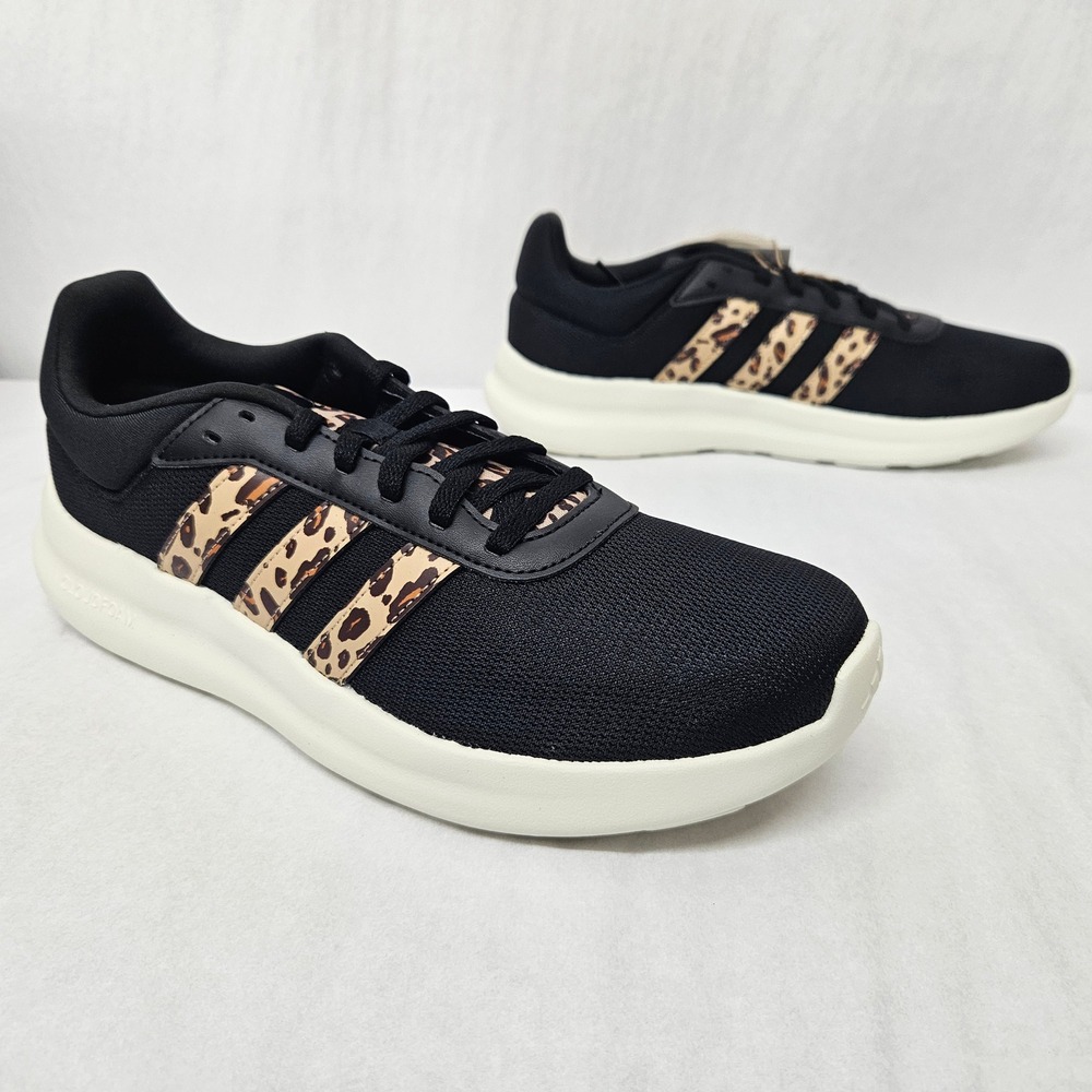 Adidas Lite‎ Racer 4.0 Running Shoes IH5273 Black Leopard Print Womens Size 10